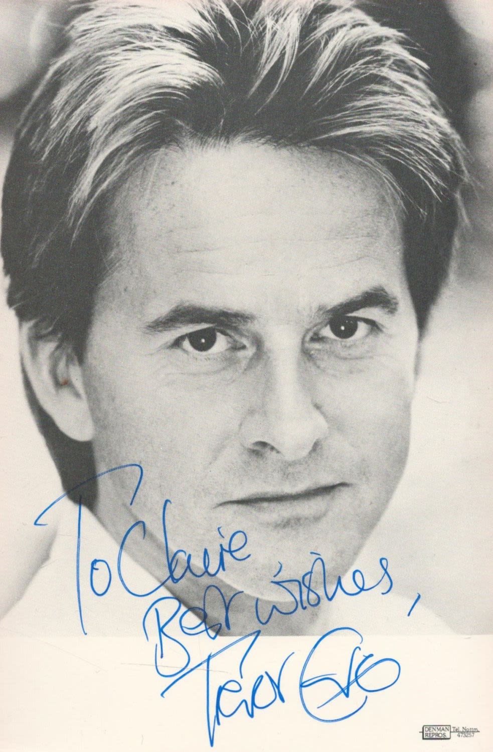 Lot 217: Actor, Trevor Eve signed 6x4 black and white...