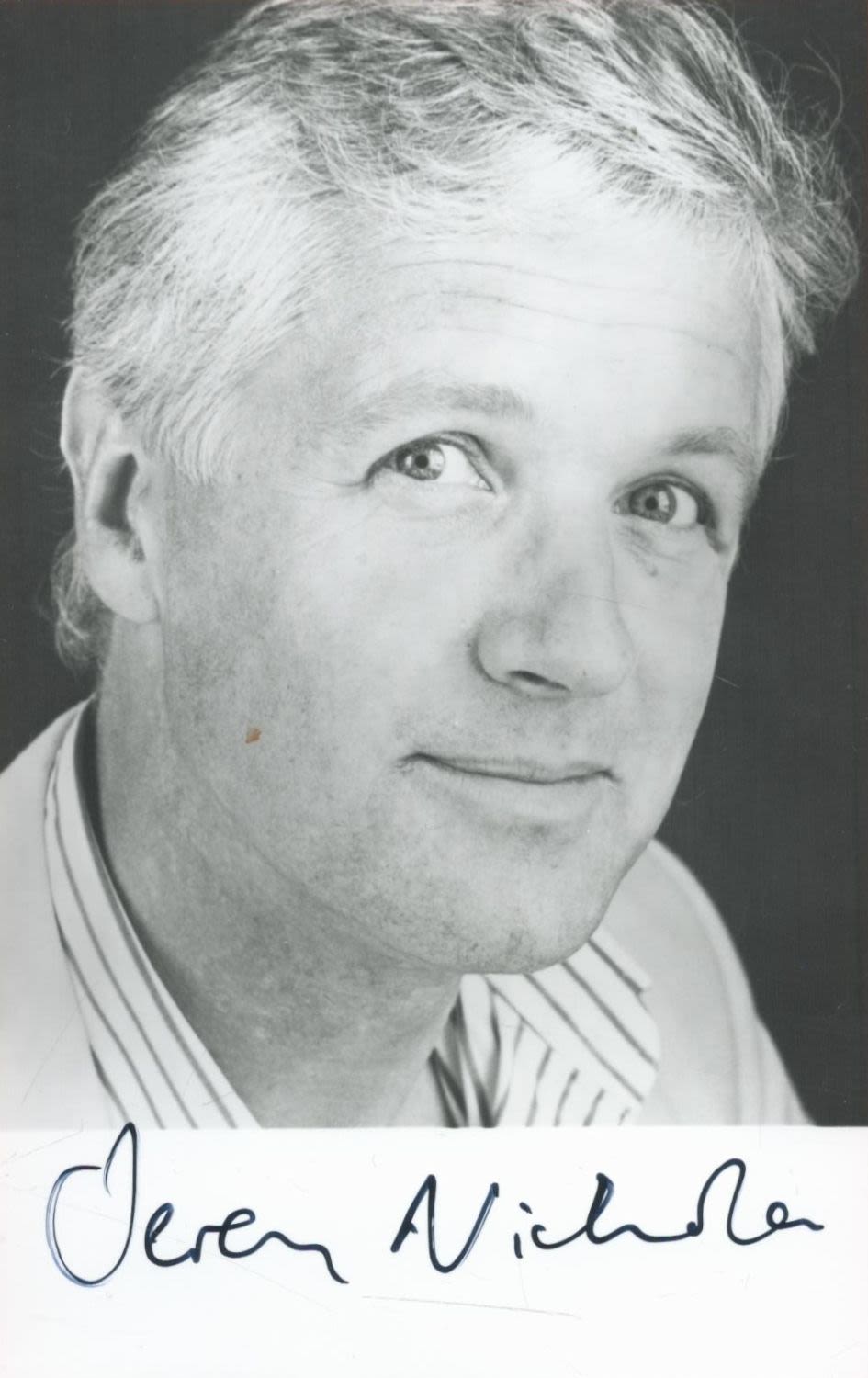 Lot 234: Actor, Jeremy Nicholas signed 6x4 black and white...