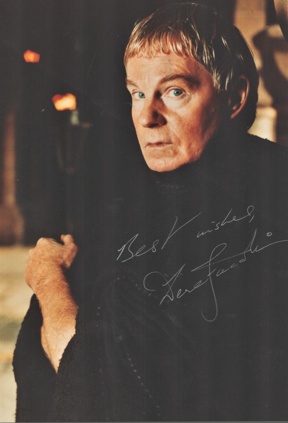 Lot 282: Cadfael Actor, Derek Jacobi signed 10x8 colour photograph...