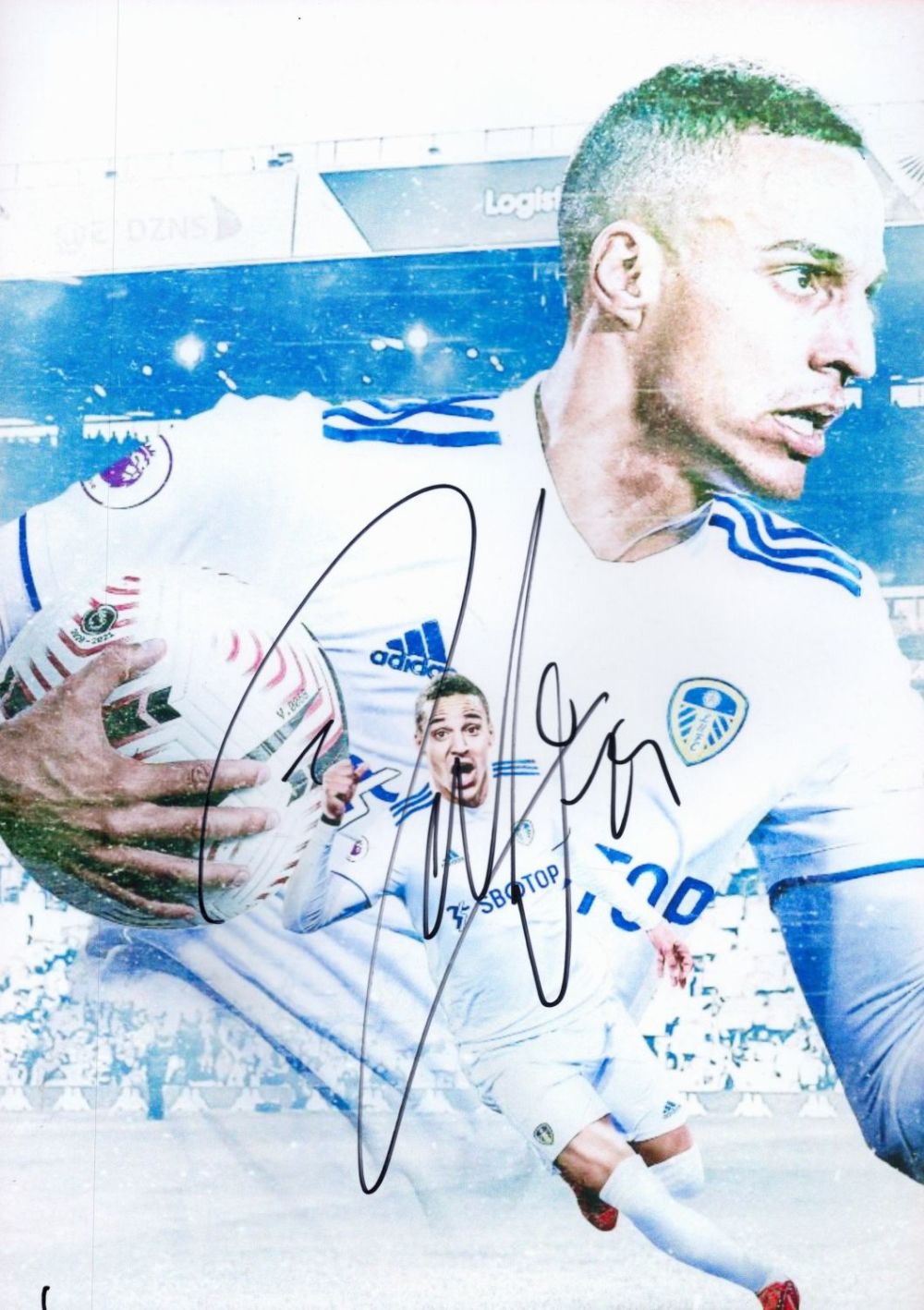 Lot 309: Football Raphinha signed Leeds United 10x8 colour montage...