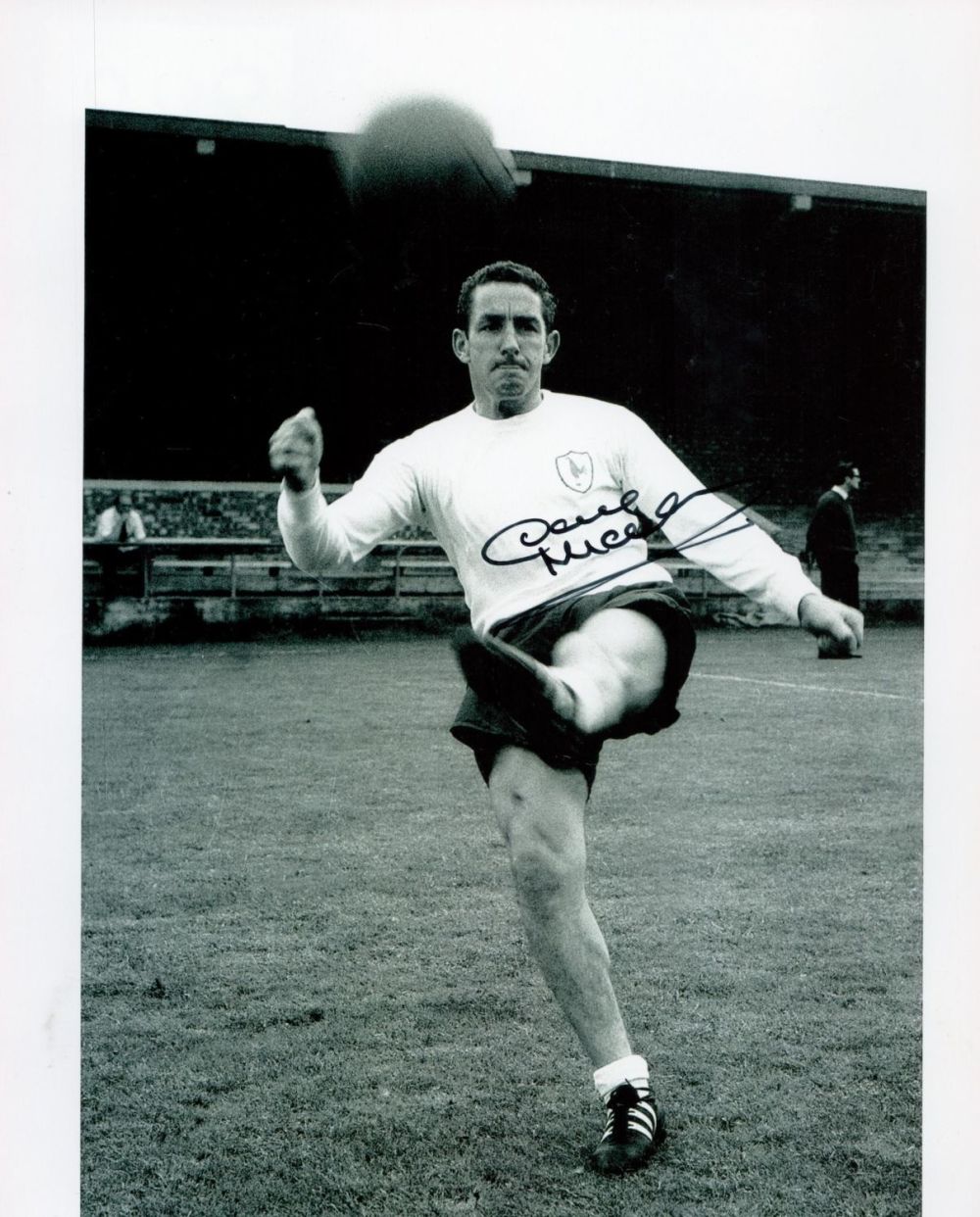 Lot 320: Football Dave Mackay signed Tottenham Hotspur 10x8 black...
