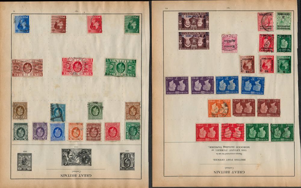 Lot 58: GB 4 Stamp sheets includes GV, EVIII and...