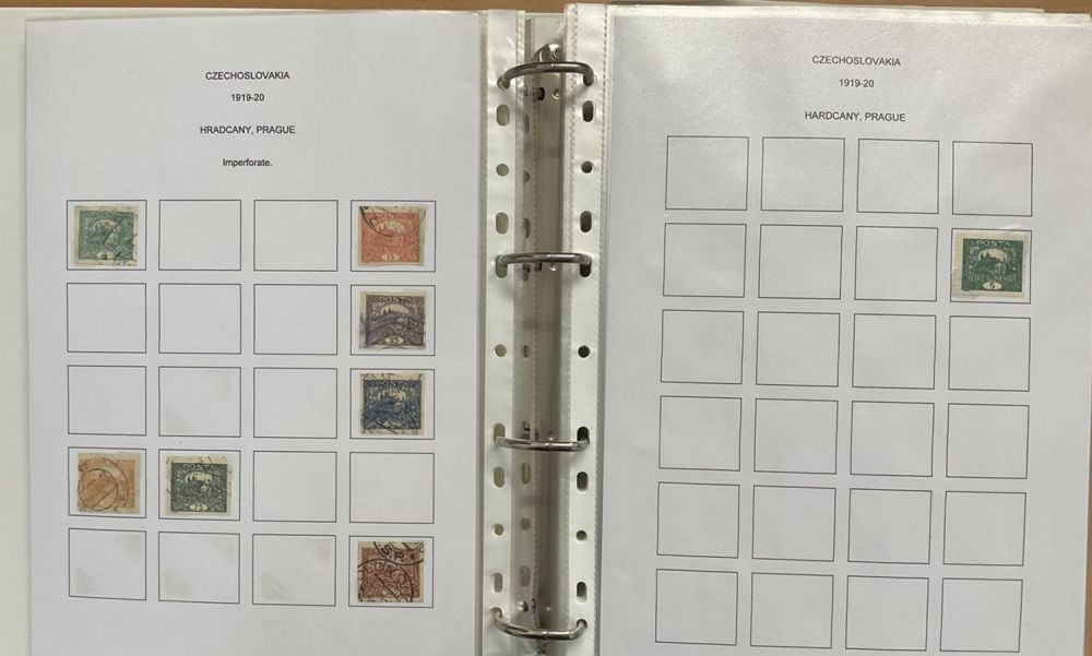 Lot 78: Czechoslovakia stamps in binder and loose stamp sheets....