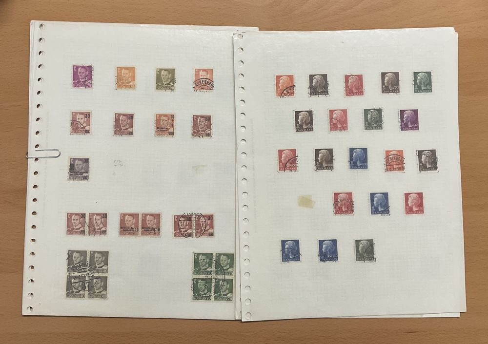 Lot 85: Denmark stamp sheets approx 10 and some loose...
