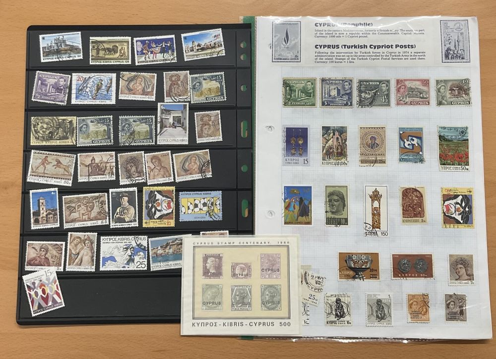 Lot 87: Cyprus mainly used stamps on approx 8 pages...
