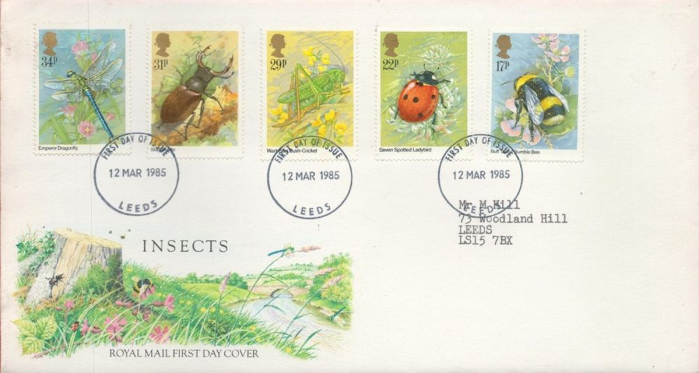 Lot 98: Insects FDC with Stamps and FDI postmarks 12th...