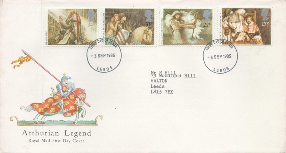 Lot 102: Arthurian Legend FDC with Stamps and FDI postmarks...