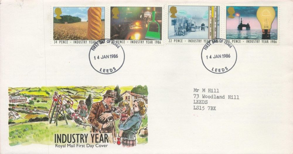 Lot 105: Industry Year FDC with Stamps and FDI postmarks...