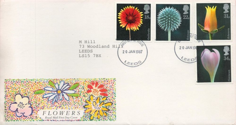 Lot 112: Flowers FDC with Stamps and FDI postmarks 20th...