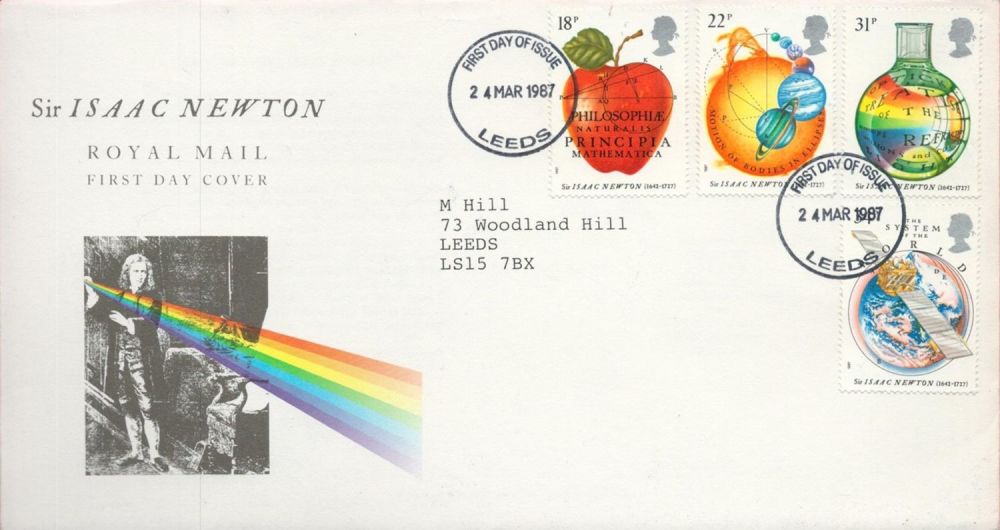Lot 113: Sir Isaac Newton FDC with Stamps and FDI...