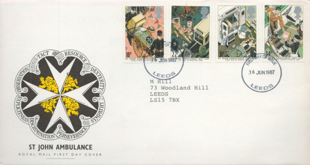 Lot 115: St John Ambulance FDC with Stamps and FDI...