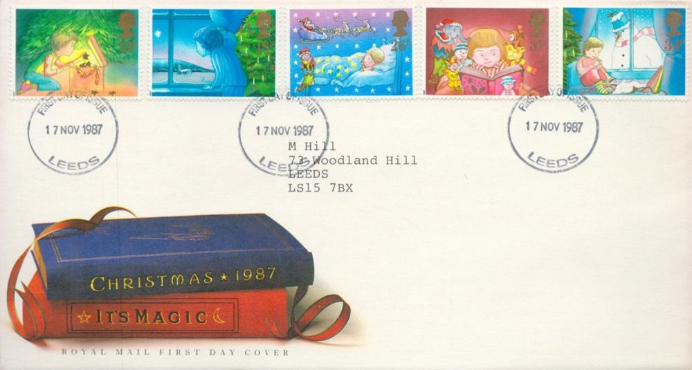 Lot 119: Christmas 1987 FDC with Stamps and FDI postmarks...