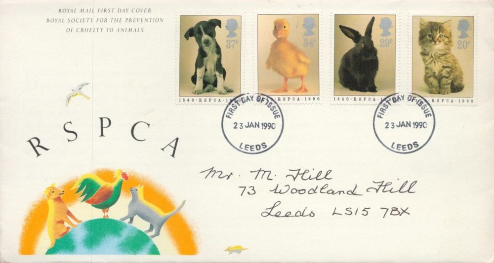 Lot 131: R.S.P.C.A. FDC with Stamps and FDI postmarks 23rd...