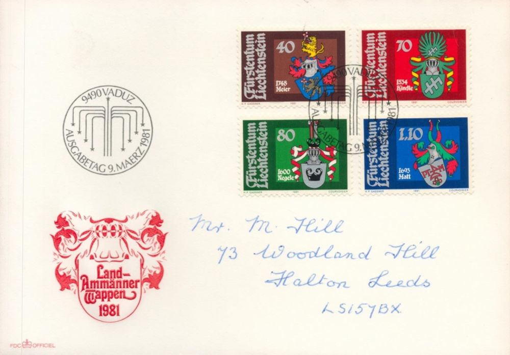 Lot 140: Land-Ammanner Wrappen 1981 FDC with Stamps and FDI...