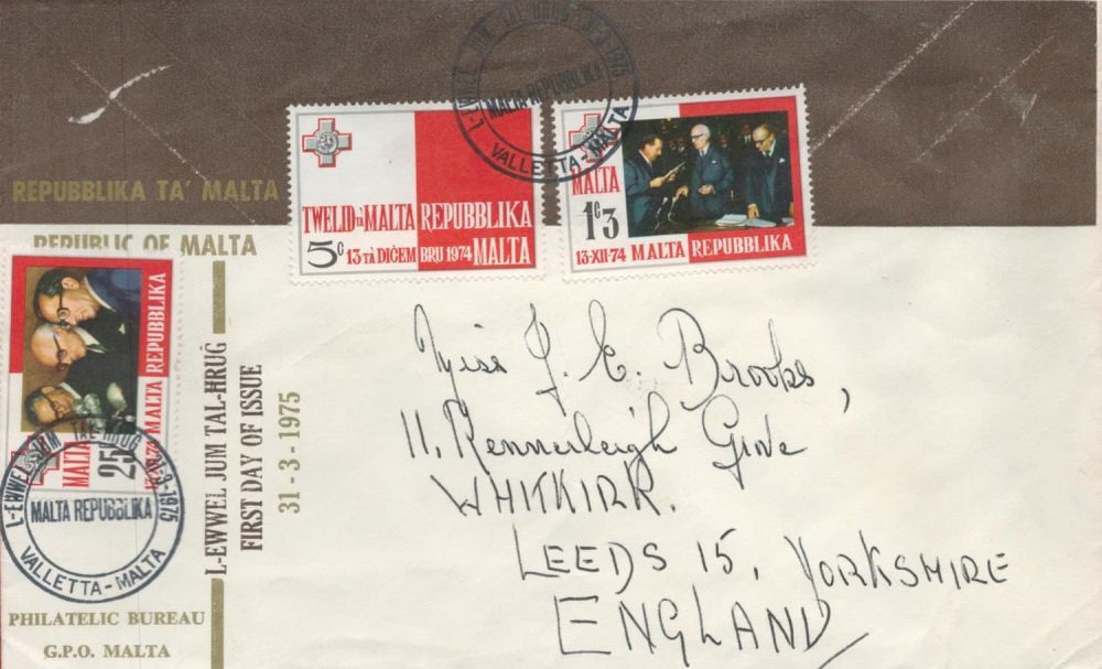 Lot 141: Repubblika Ta Malta - Philatelic Bureau G.P.O. Malta...