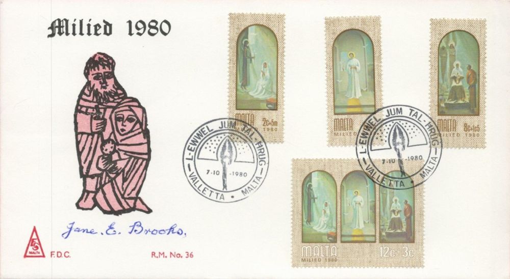 Lot 146: Milied 1980 - Malta FDC with Stamps and...