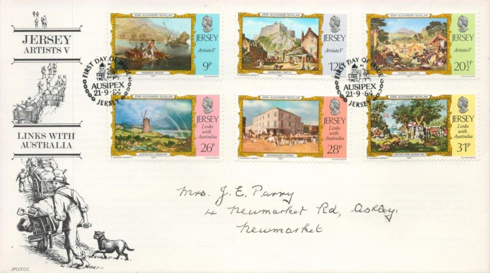 Lot 149: Jersey Artists V - Links with Australia FDC...