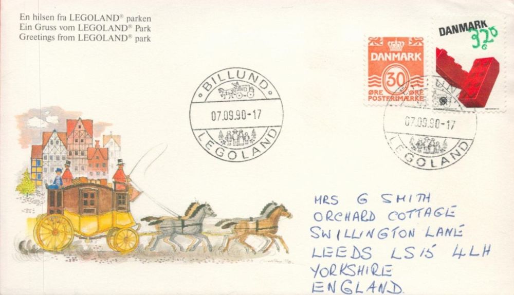 Lot 151: Greetings From Legoland Park FDC with Stamps and...