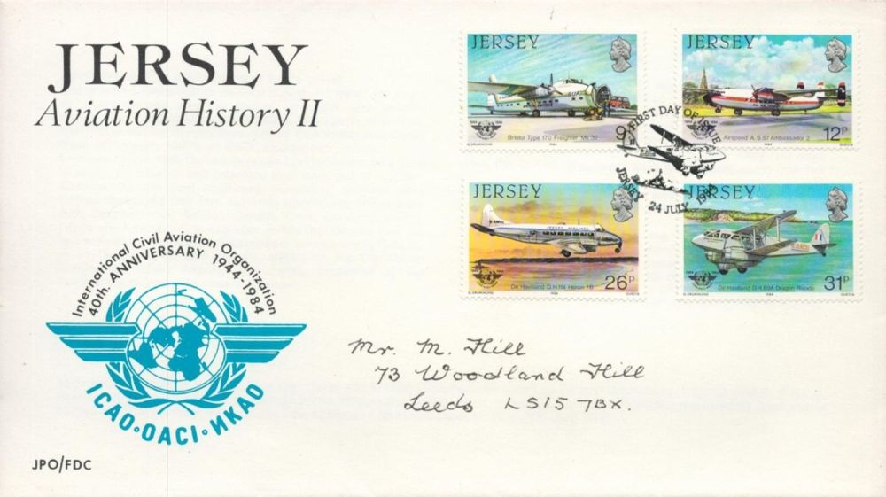 Lot 152: Jersey Aviation History II FDC with Stamps and...