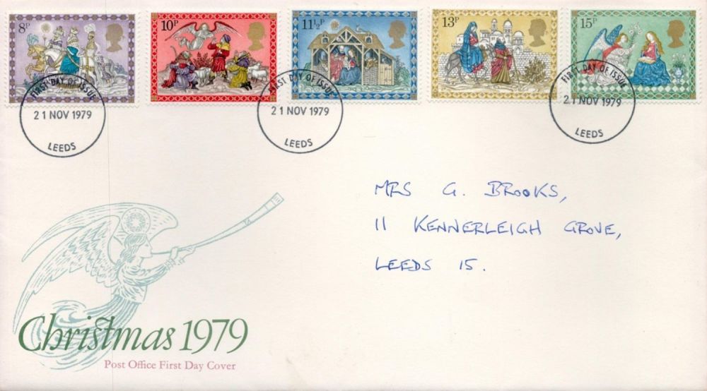 Lot 161: Christmas 1979 FDC with Stamps and FDI postmarks...