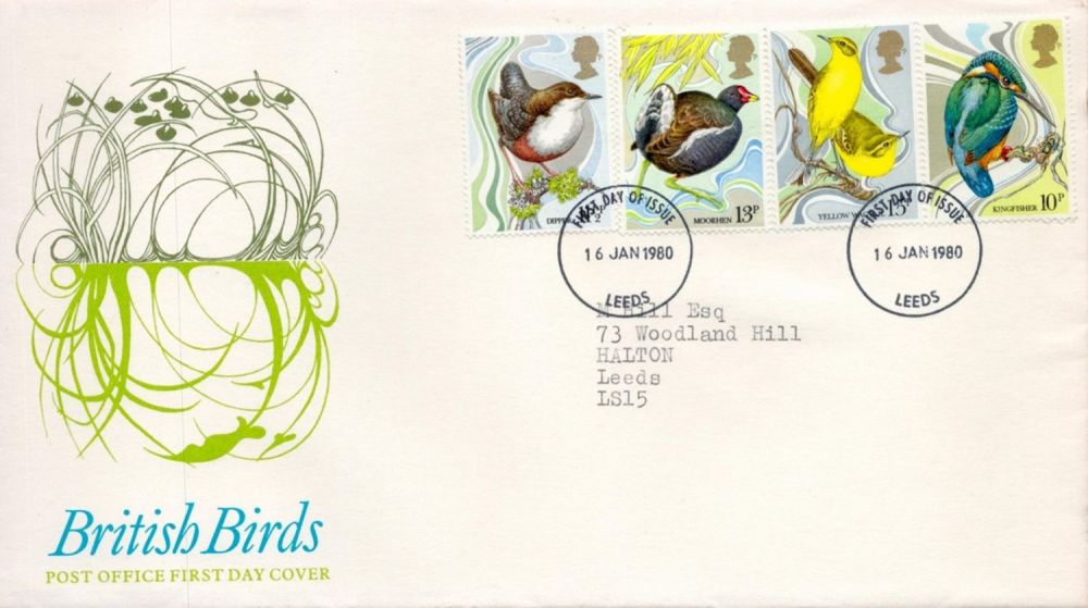 Lot 162: British Birds FDC with Stamps and FDI postmarks...