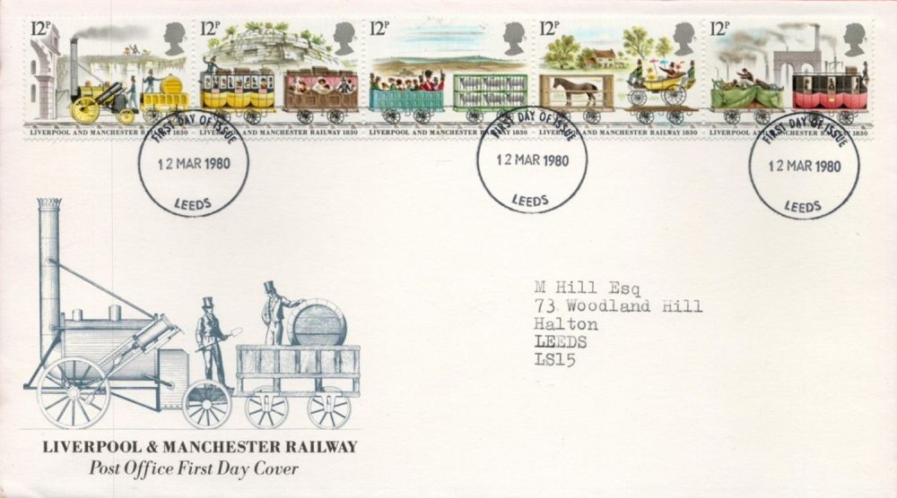 Lot 163: Liverpool & Manchester Railway FDC with Stamps and...