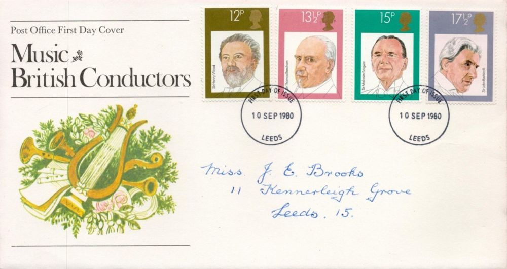 Lot 168: Music - British Conductors FDC with Stamps and...