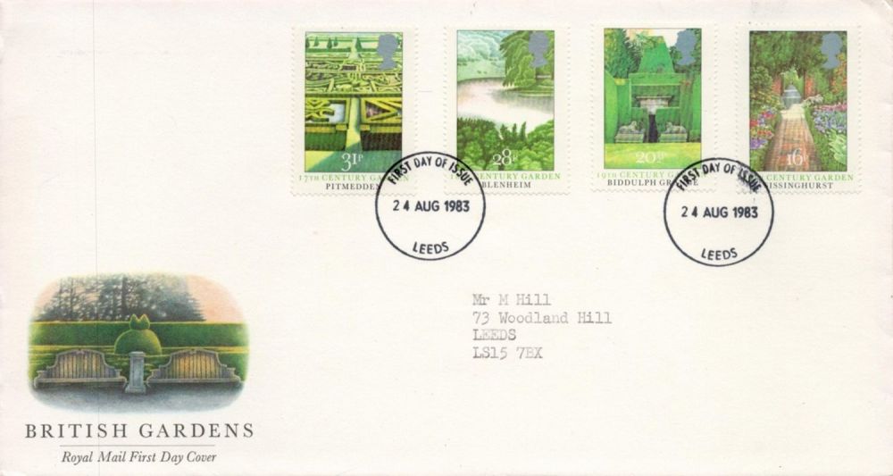 Lot 191: British Gardens FDC with Stamps and FDI postmarks...