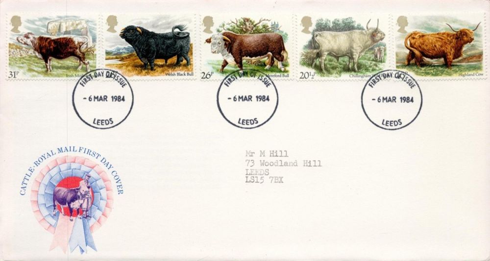 Lot 195: Cattle FDC with Stamps and FDI postmarks 6th...