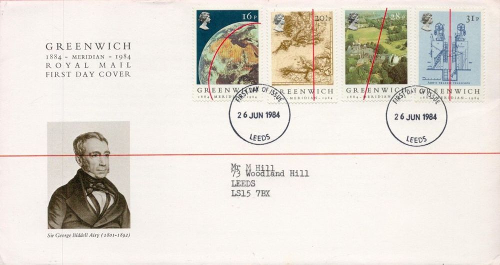 Lot 198: Greenwich Meridian 1884 - 1984 FDC with Stamps...