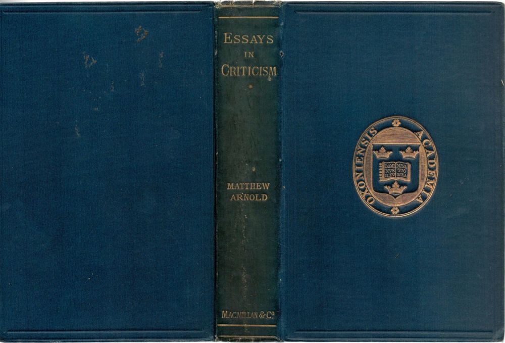 Lot 201: Matthew Arnold Essays in Criticism. Published by Macmillan...