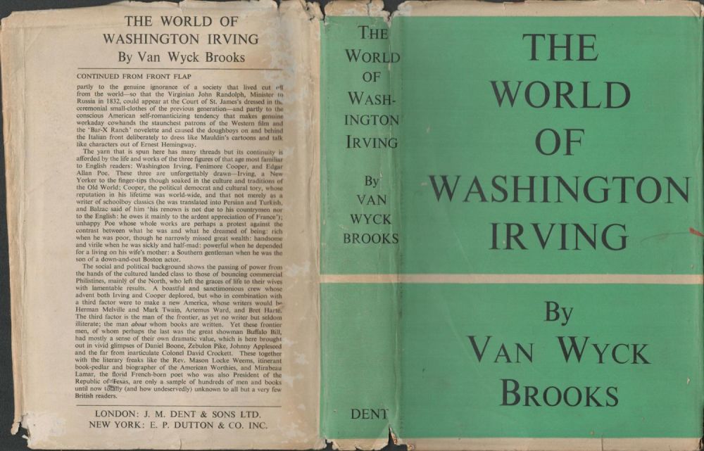 Lot 262: Van Wyck Brooks. The World of Washington Irving....