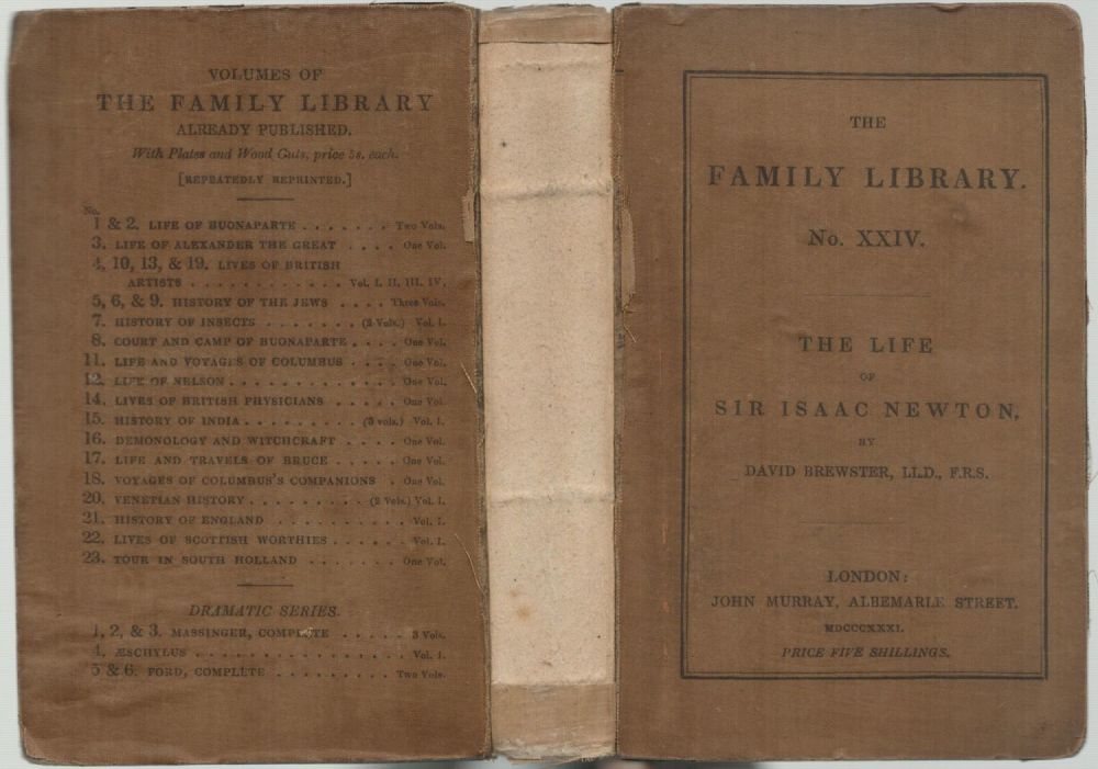 Lot 430: David Brewster. The Life of Sir Isaac Newton....
