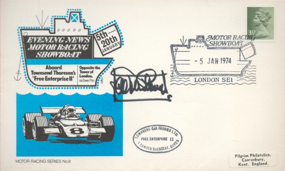 Lot 64: Formula 1 World Champ Jackie Stewart signed 1974...