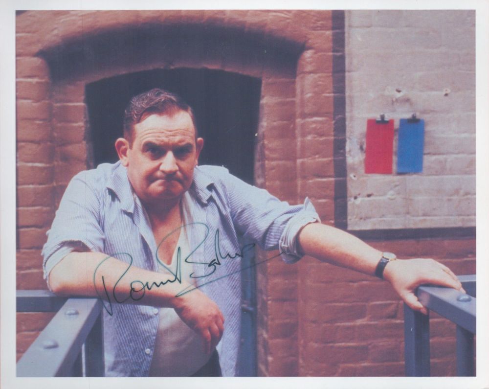 Lot 152: Ronnie Barker signed 10x8 Porridge colour photo. Ronald...