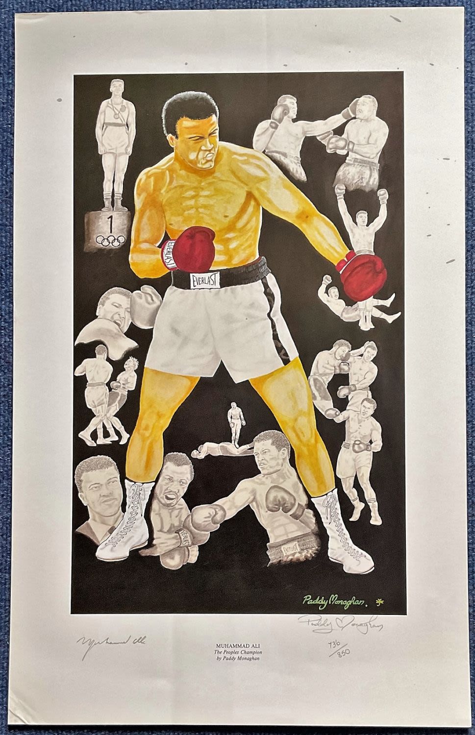 Lot 153: Muhammad Ali signed 23x15 limited edition print titled...