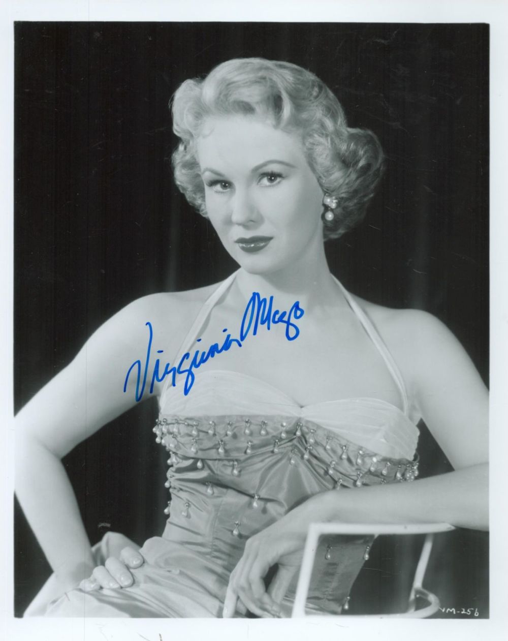 Lot 215: Virginia Mayo signed 10x8 black and white photo....