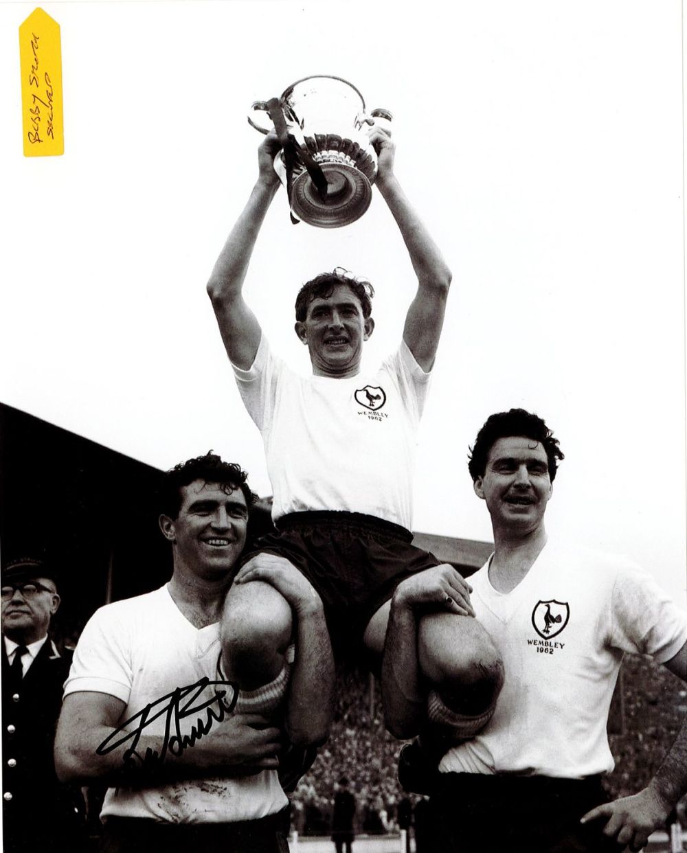 Lot 232: Bobby Smith signed 10x8 Tottenham Hotspur Black and...
