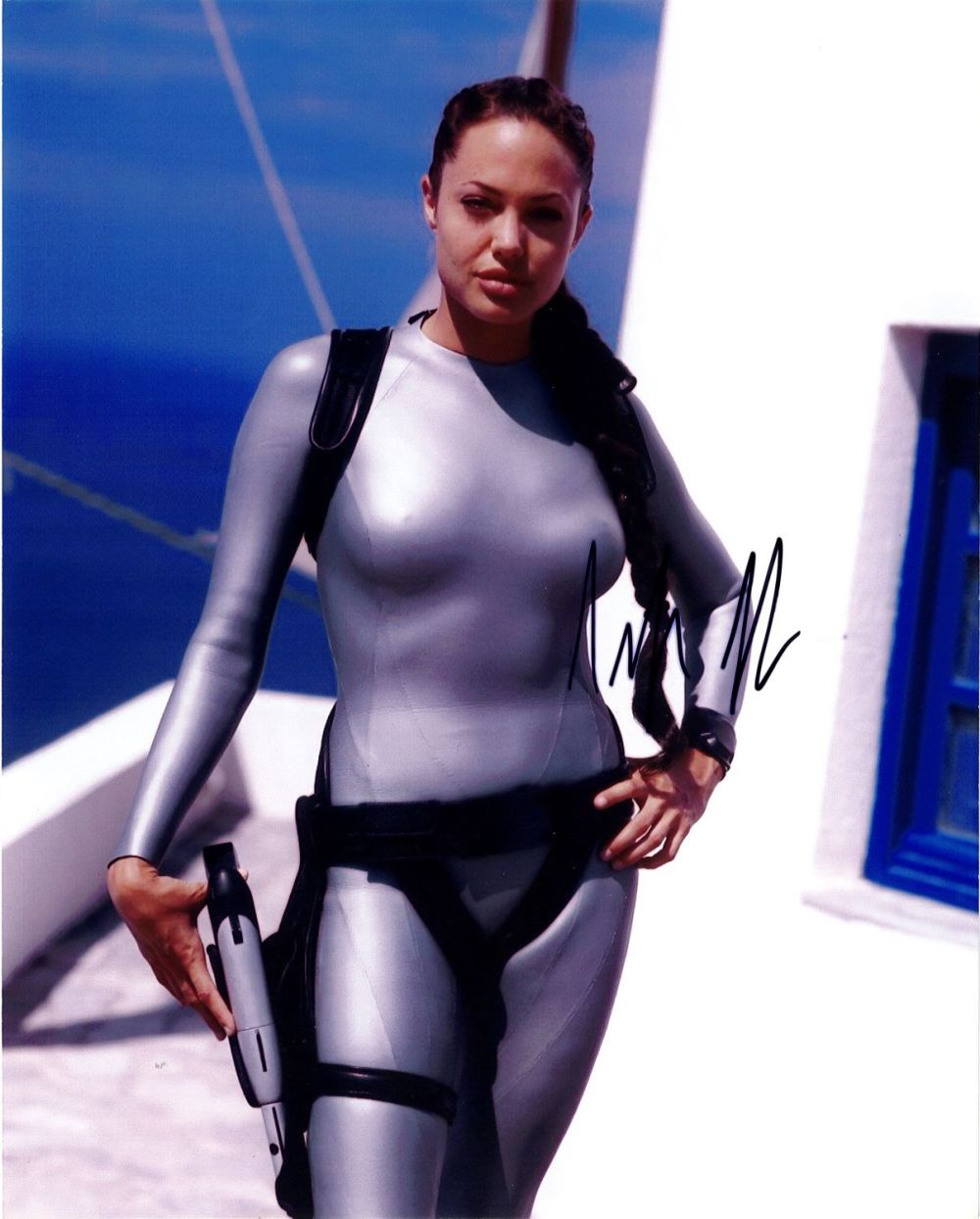 Lot 241: Angelina Jolie signed Lara Croft Tomb Raider 10x8...