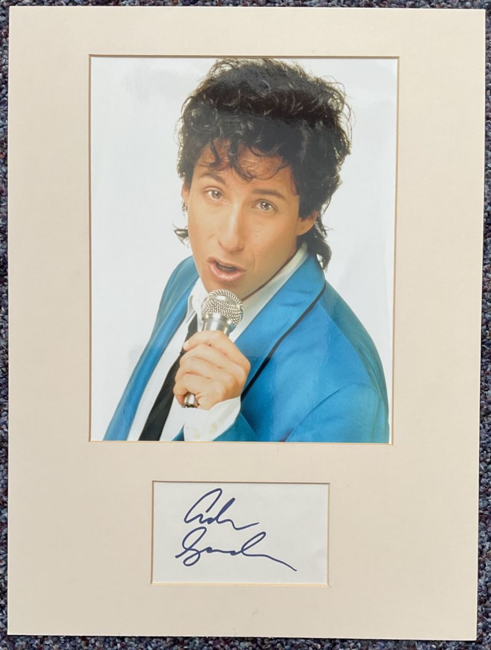 Lot 249: Adam Sandler 16x12 overall mounted signature piece includes...