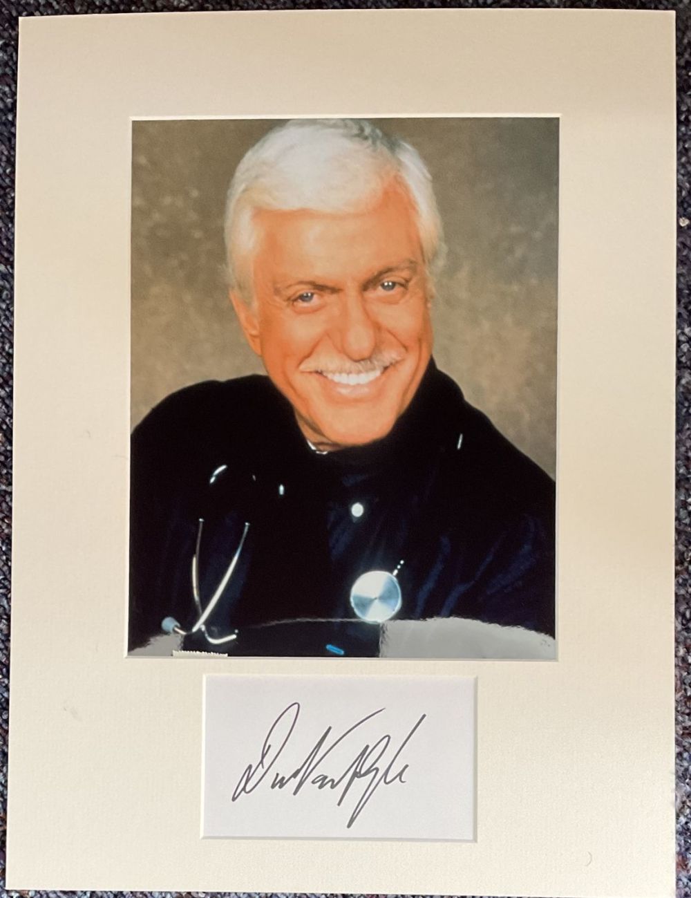 Lot 258: Dick Van Dyke 16x12 overall mounted signature piece...