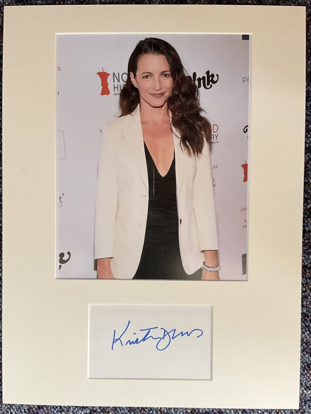 Lot 262: Kristin Davis 16x12 overall mounted signature piece includes...