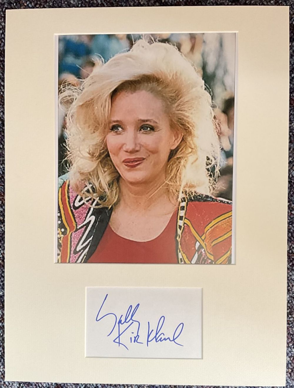 Lot 265: Sally Kirkland 16x12 overall mounted signature piece includes...