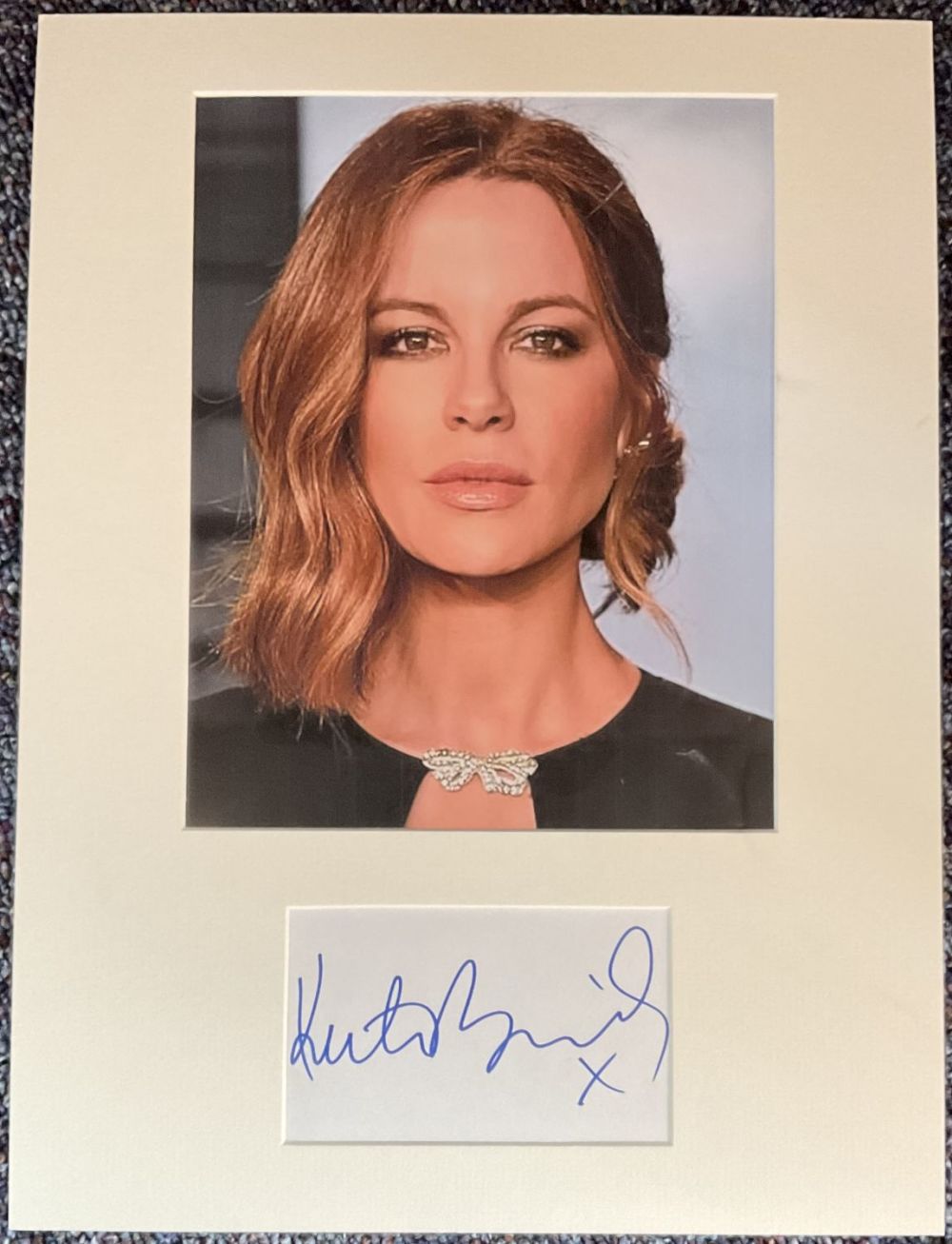 Lot 271: Kate Beckinsale signed 16x12 overall mounted signature piece...