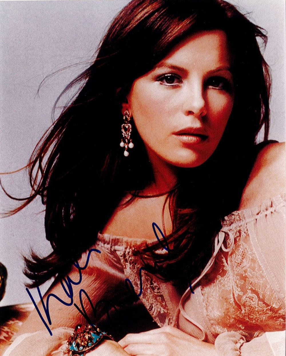Lot 276: Kate Beckinsale signed 10x8 colour photo. Good condition....