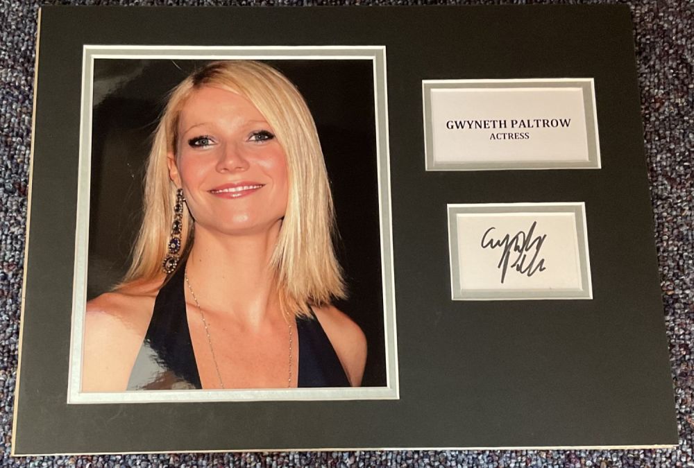 Lot 291: Gwyneth Paltrow 16x12 overall mounted signature piece includes...