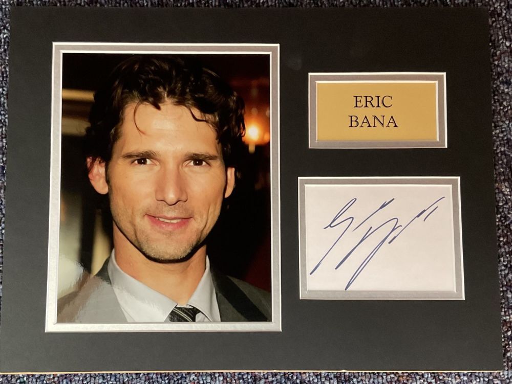 Lot 293: Eric Bana 16x12 overall mounted signature piece includes...