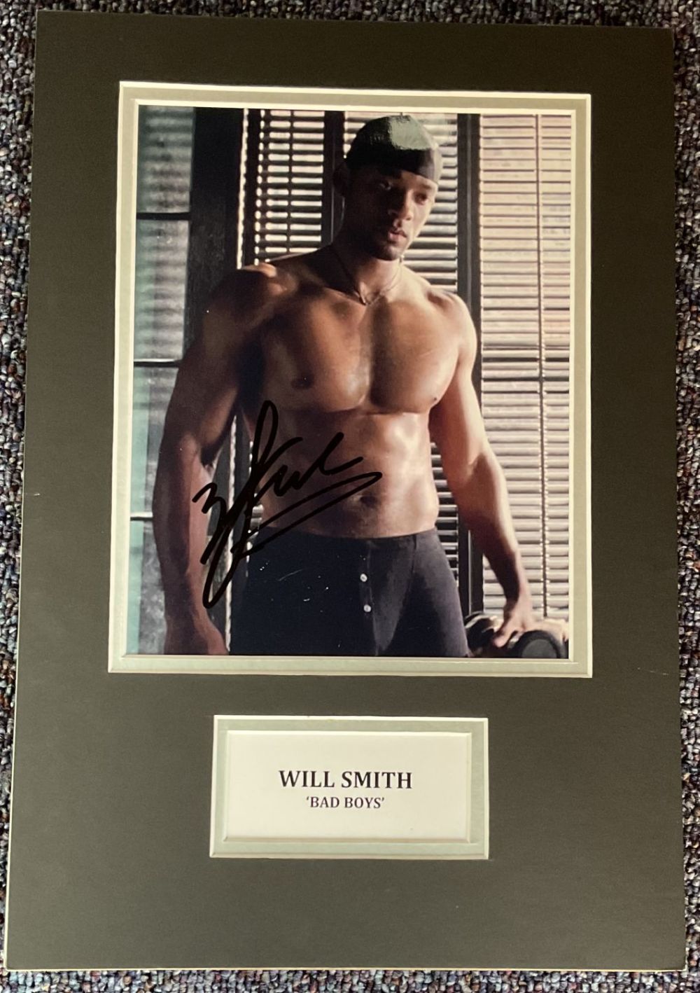 Lot 299: Will Smith signed 16x11 overall mounted colour photo...