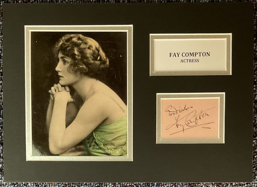 Lot 309: Fay Compton 14x10 overall mounted signature piece includes...