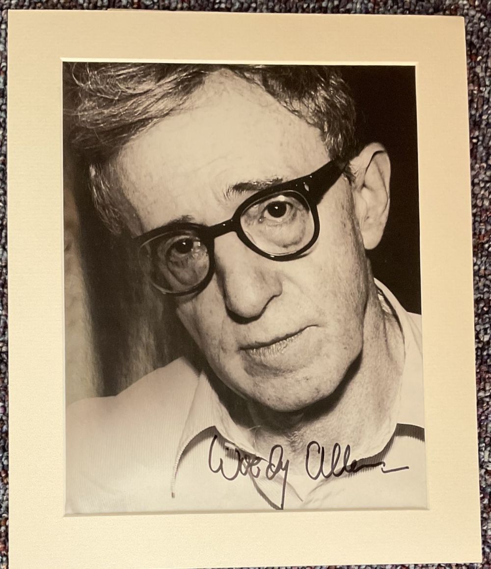 Lot 311: Woody Allen signed 12x10 overall mounted black and...